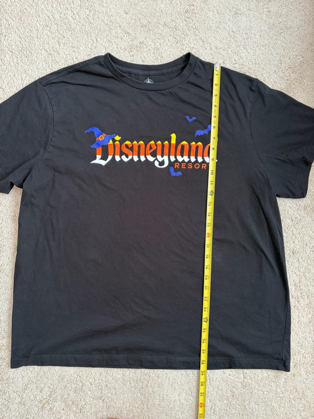 Disneyland Resort DLR Halloween Candy Corn Striped T Shirt 2XL Black Unisex EUC - Picture 5 of 6